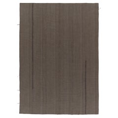 Kilims contemporáneos de Rug & Kilim en rayas marrón apagado, estilo tejido de panel