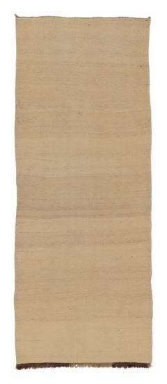Rug & Kilim's Contemporary Minimalist Rez Kilim Runner in Soft Beige Hues