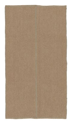 Rug & Kilim's Contemporary Minimalist Rez Kilim with Linear Accent Striped Desig