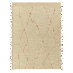 Rug & Kilim's Contemporary Moroccan Style Teppich in Beige-Weiß & Rot