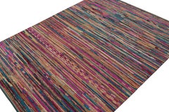 Rug & Kilim’s Contemporary Moroccan Style Rug in Multicolor Stripes