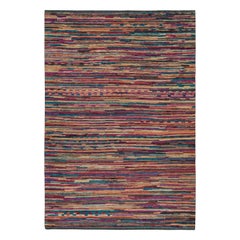 Rug & Kilim’s Contemporary Moroccan Style Rug in Multicolor Stripes