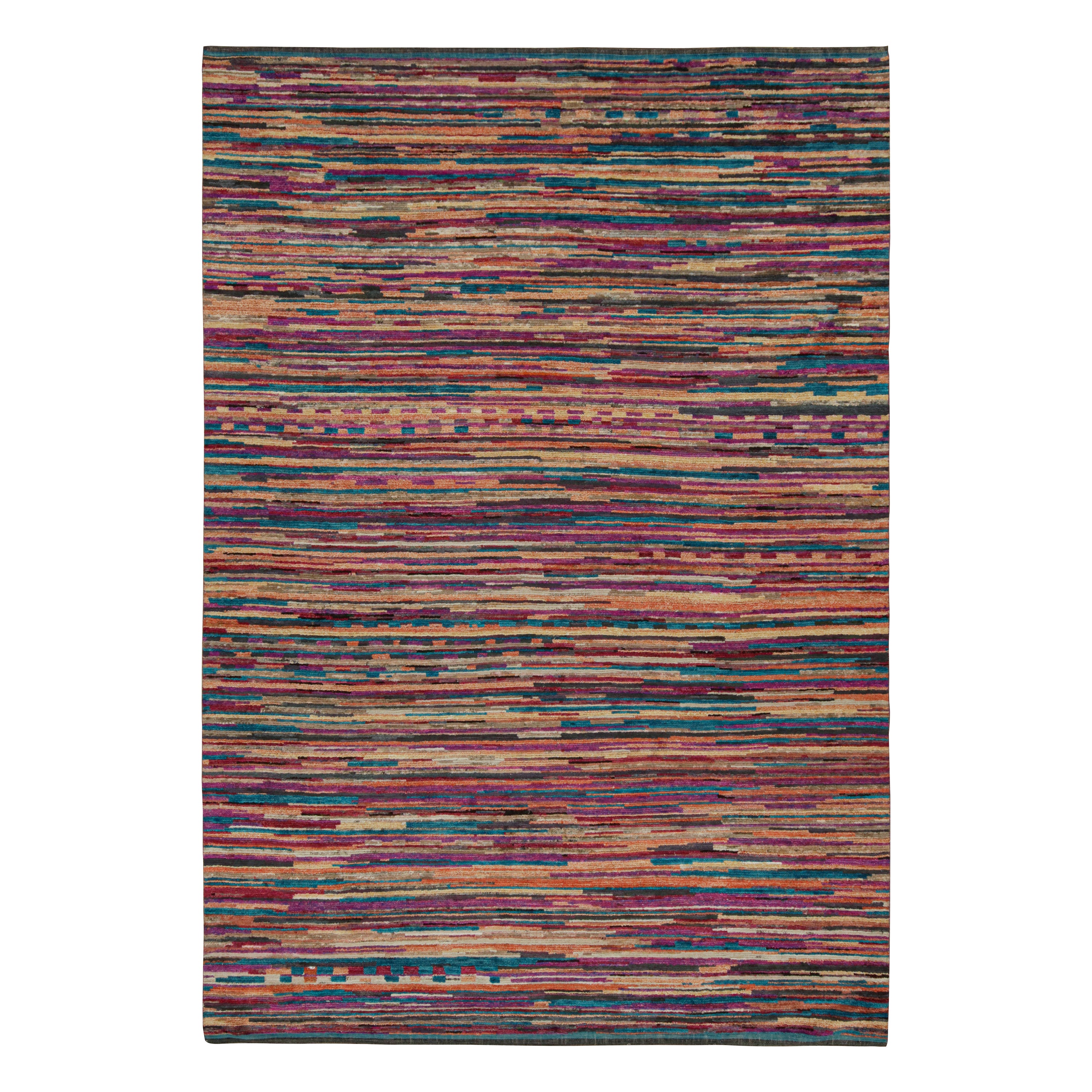Rug
Kilim - Tappeto contemporaneo in stile marocchino a strisce multicolore