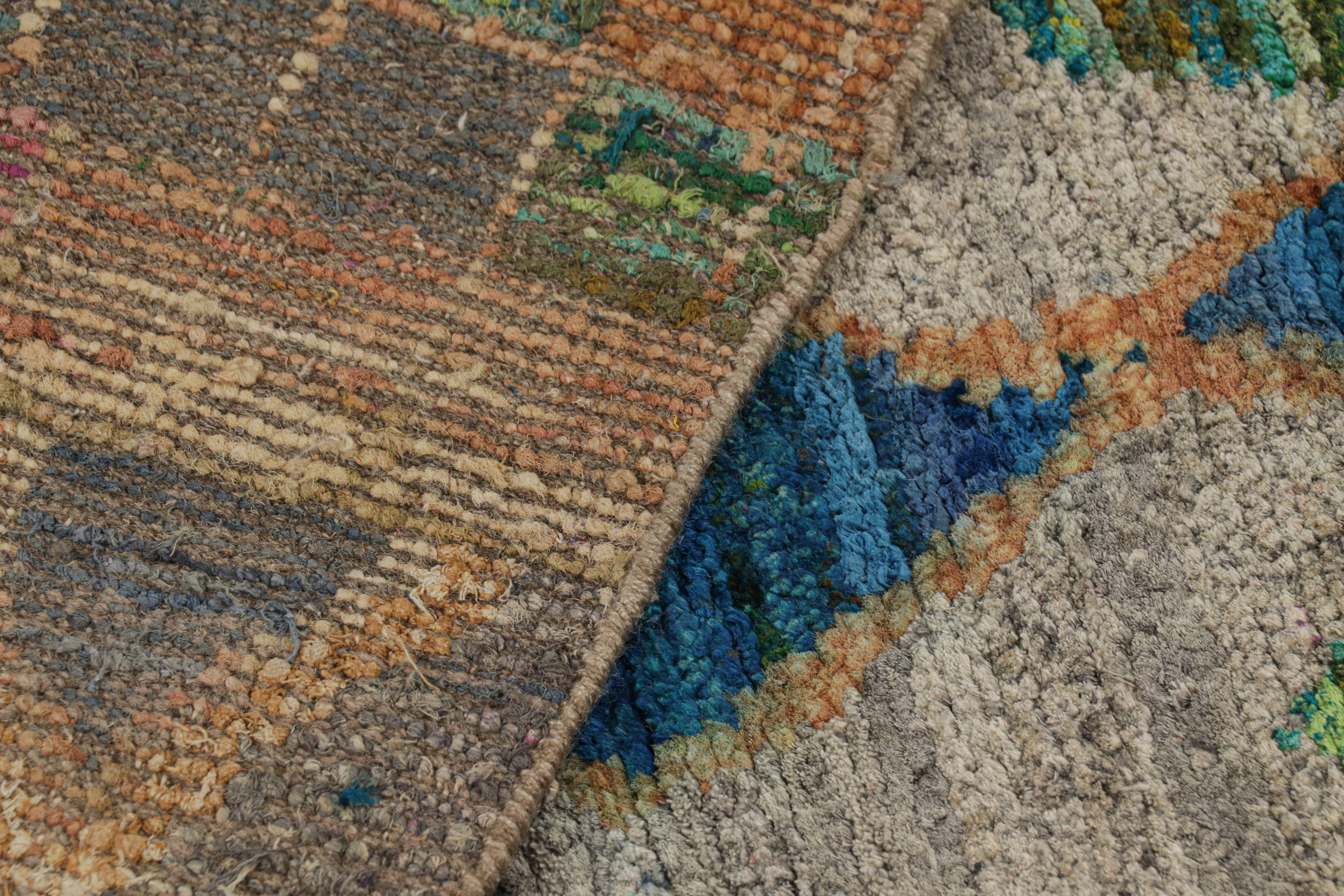Rug & Kilim's Contemporary Moroccan Style Rug Polychromatic Geometric Patterns (Handgeknüpft) im Angebot