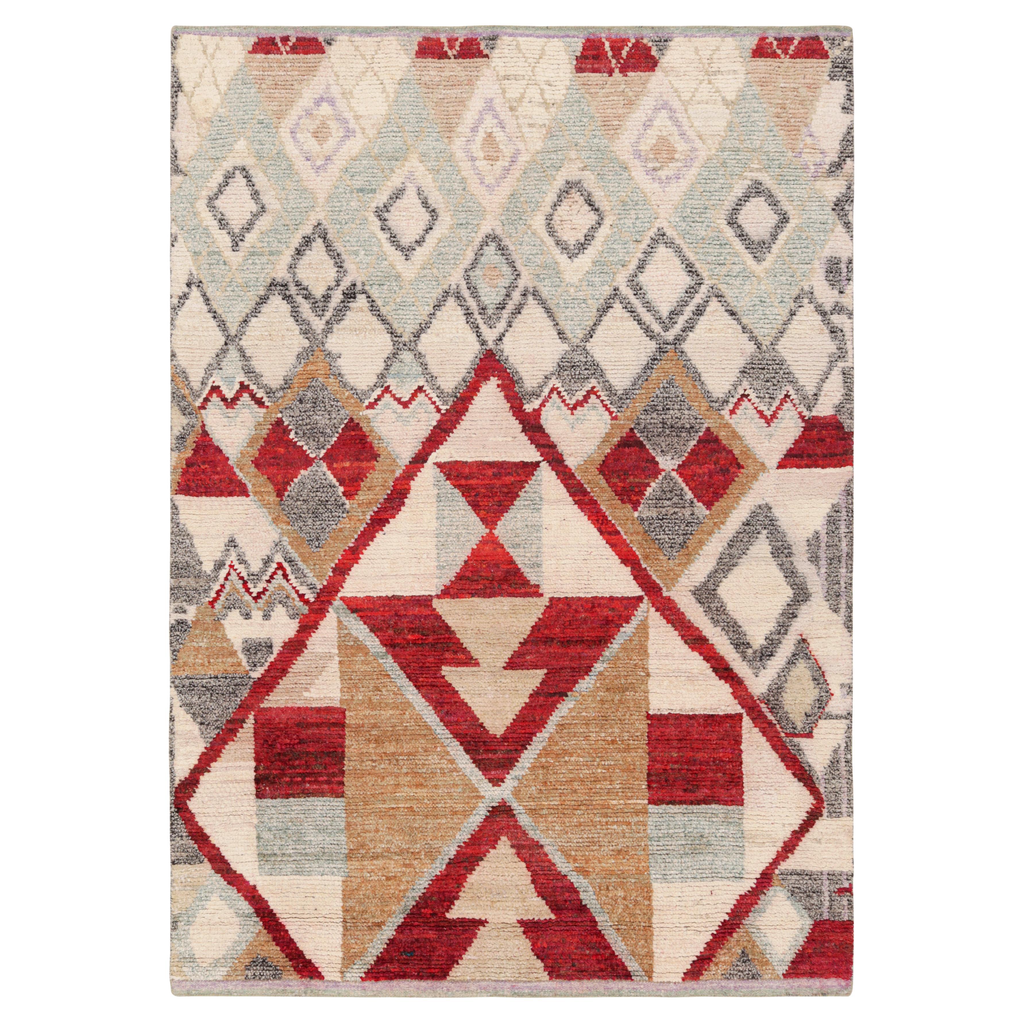 Rug & Kilim’s Contemporary Moroccan Style Rug Polychromatic Geometric Patterns For Sale