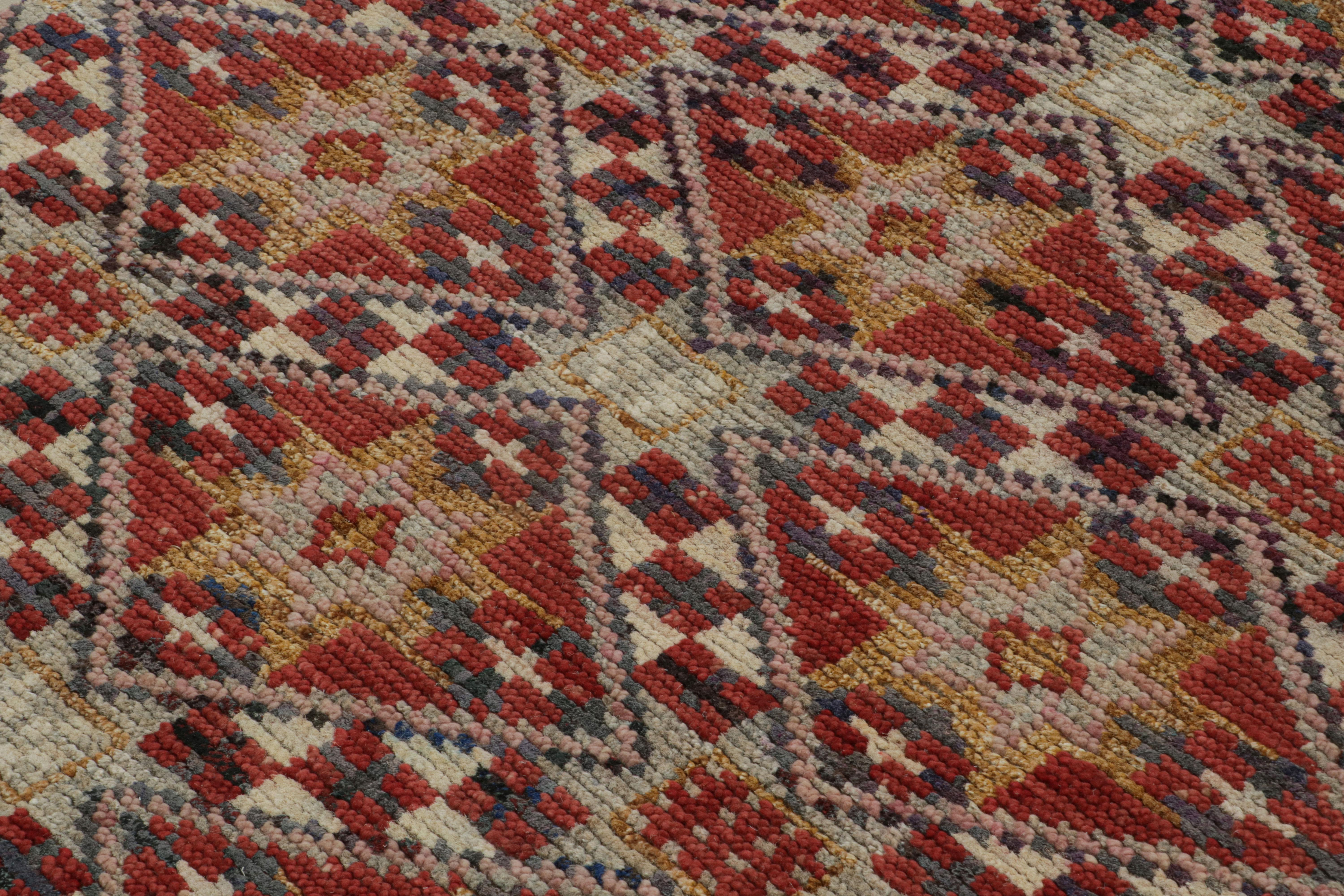 Indiano Rug & Kilim: Tappeto in stile marocchino contemporaneo con motivi geometrici berberi in vendita