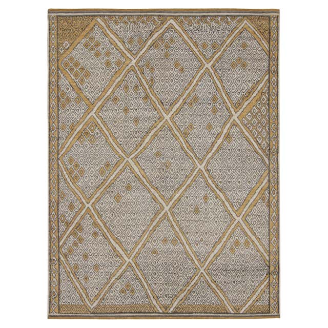 Modern Moroccan Area Rug, Preppy Argyle Meets Boho Chic For Sale at ...