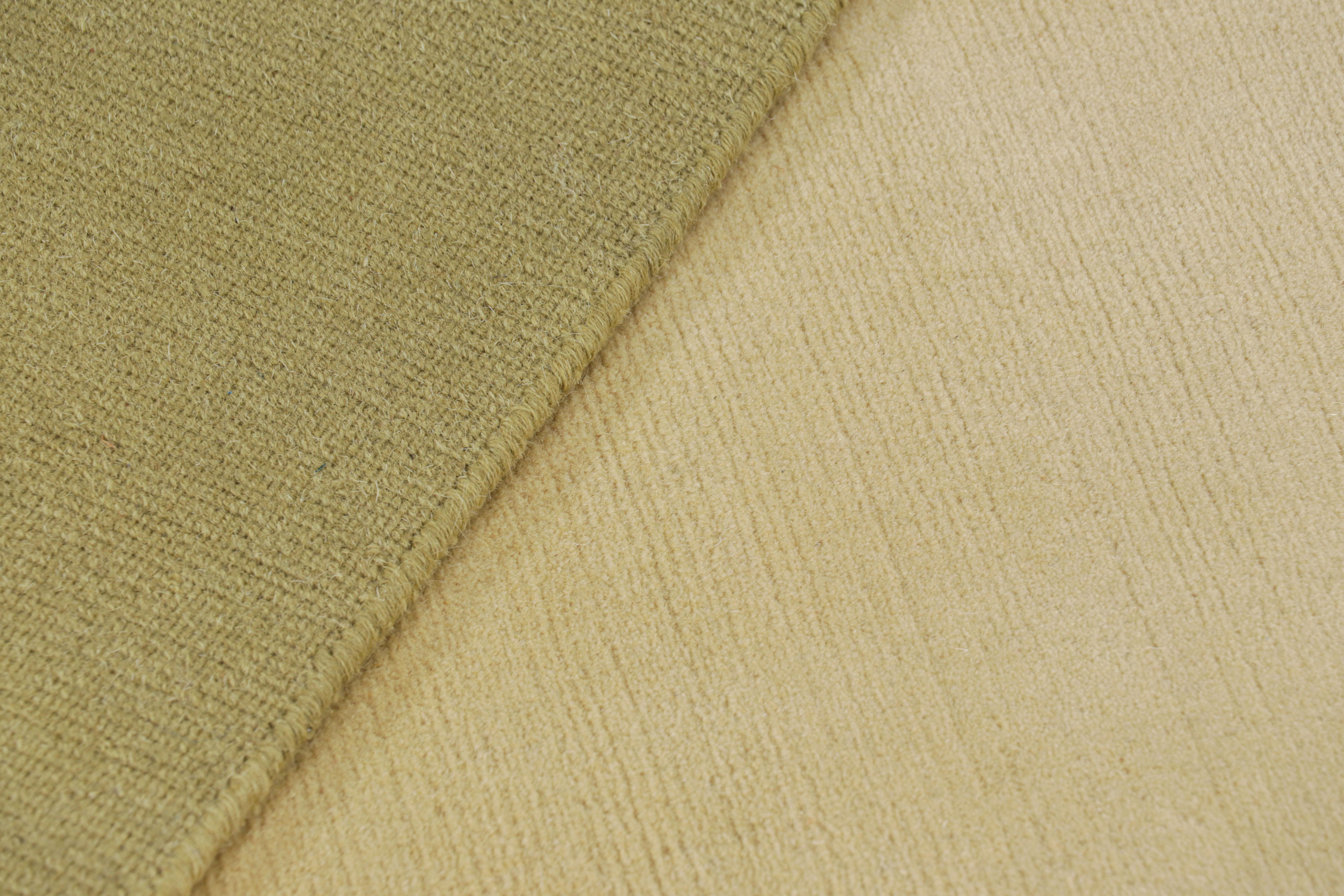 Wool Rug & Kilim’s Contemporary Ombre Runner Rug in Chartreuse and Light Pink Hues For Sale