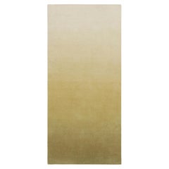 Rug & Kilim’s Contemporary Ombre Runner Rug in Chartreuse and Light Pink Hues