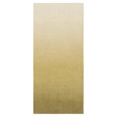 Rug & Kilim’s Contemporary Ombre Runner Rug in Chartreuse and Light Pink Hues