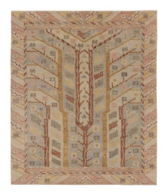 Rug & Kilim’s Contemporary Oushak Rug Beige & Brown with Tree of Life Patterns