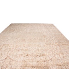 Rug & Kilim's Contemporary Oushak Style Beige and Brown Wool and Silk Rug