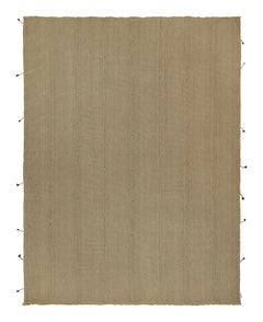 Tapis et Kilims Kilim contemporain surdimensionné beige avec nuances brunes