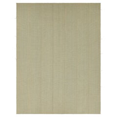 Rug & Kilim's Contemporary Oversized Kilim in Blue and Beige Textural Stripes (Kilim contemporain surdimensionné à rayures texturées bleu et beige)