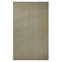Teppich & Kilims Zeitgenössischer übergroßer Kelim in Blau mit beigefarbenen Akzenten