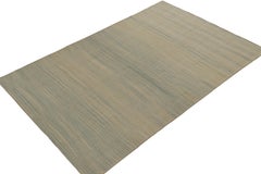 Rug & Kilim’s Contemporary Persian Kilim in Blue and Beige Stripes