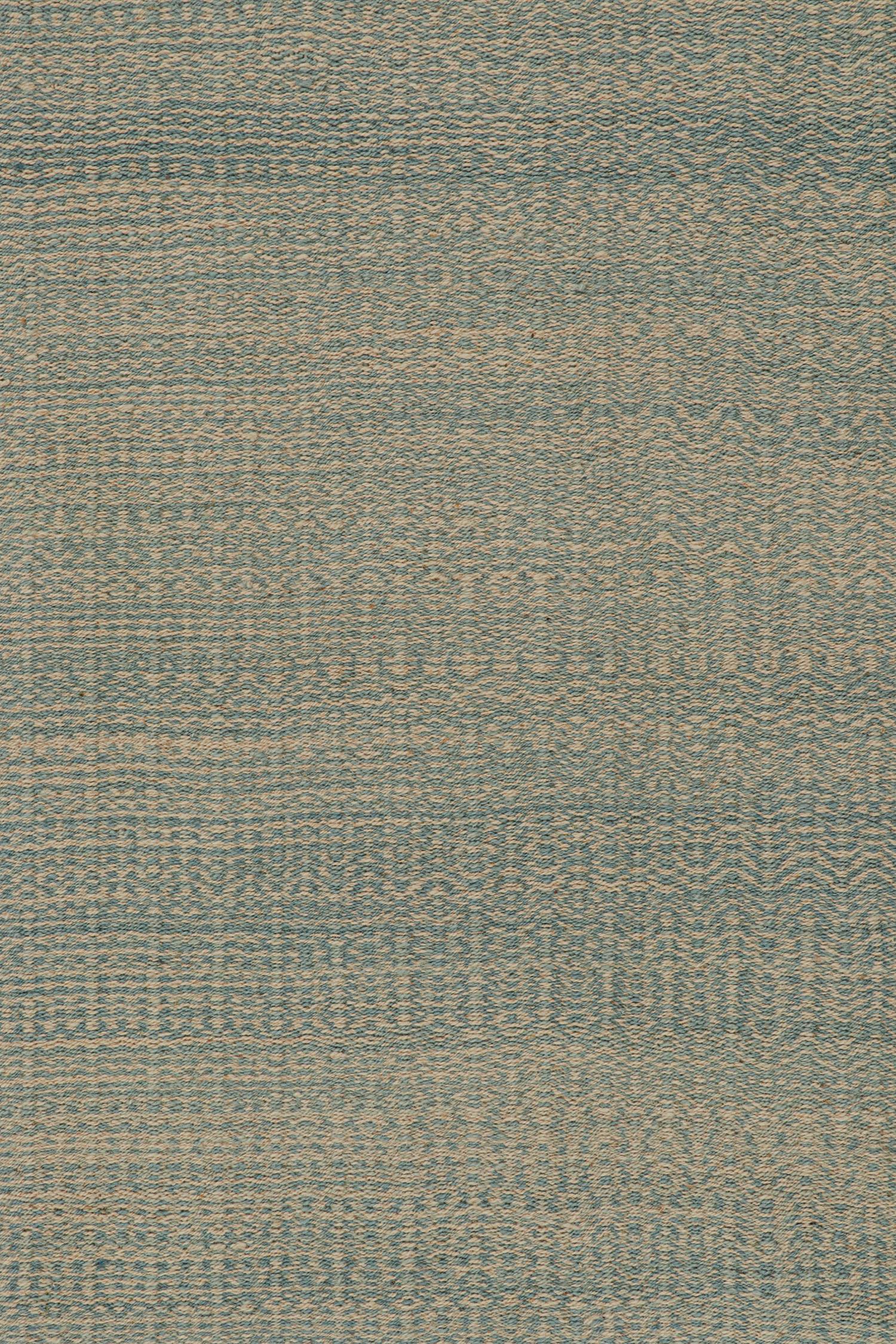 Kilim persa contemporáneo de rayas azules y beige de Rug & Kilim en Nuevo estado para la venta en Long Island City, NY