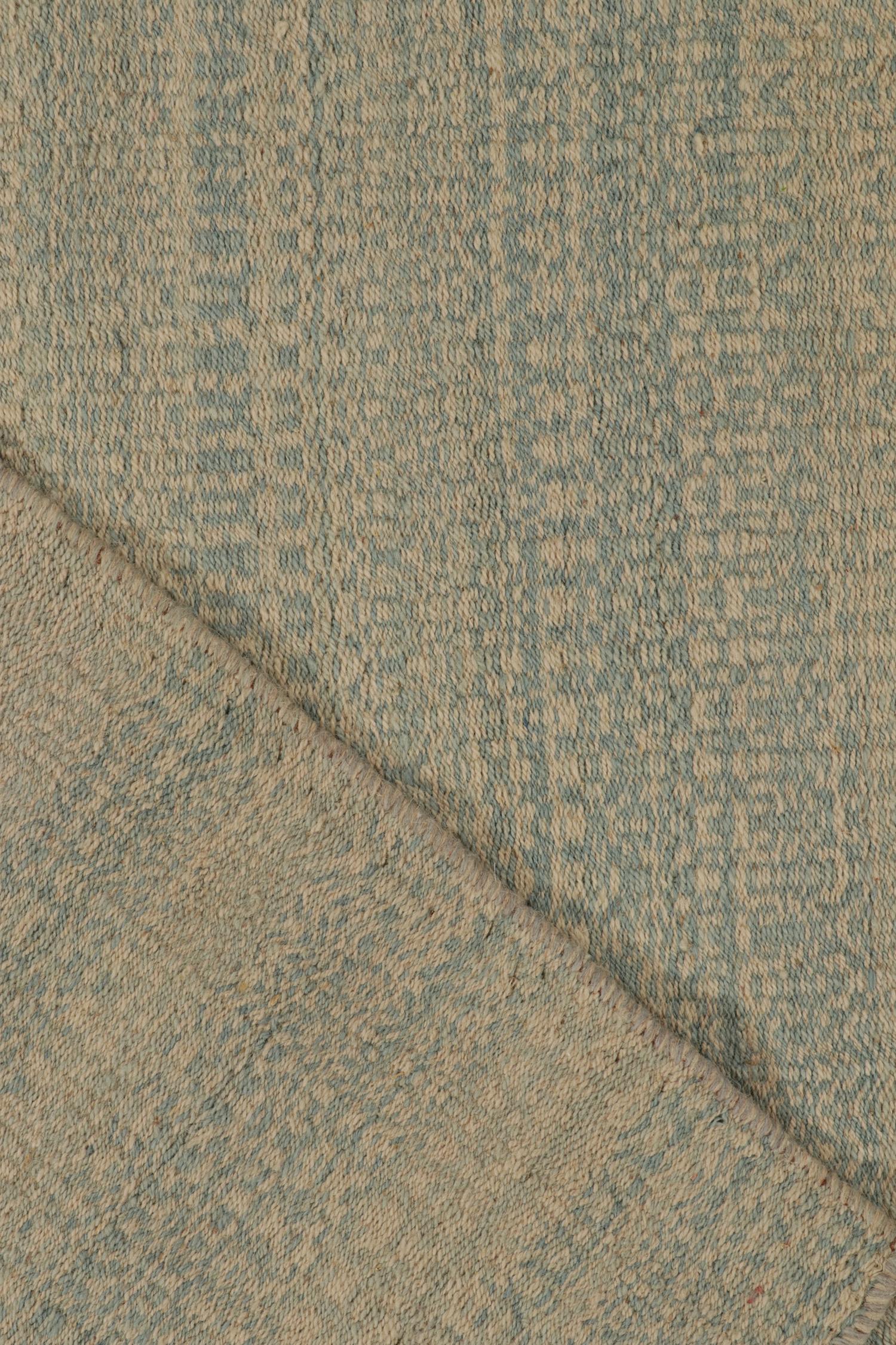 XXIe siècle et contemporain Tapis et Kilims Kilim persan contemporain à rayures bleues et beiges en vente