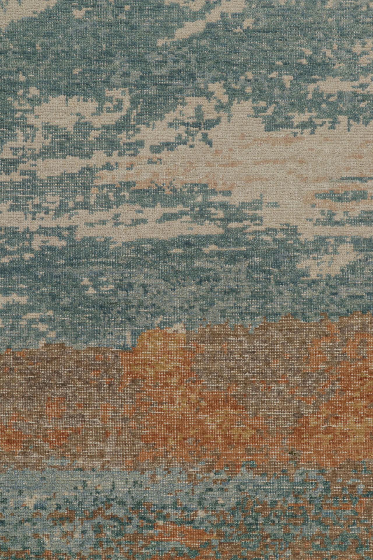 Rug & Kilim è un tappeto pittorico contemporaneo di colore blu cielo con raffigurazione di un paesaggio. In condizioni Nuovo in vendita a Long Island City, NY
