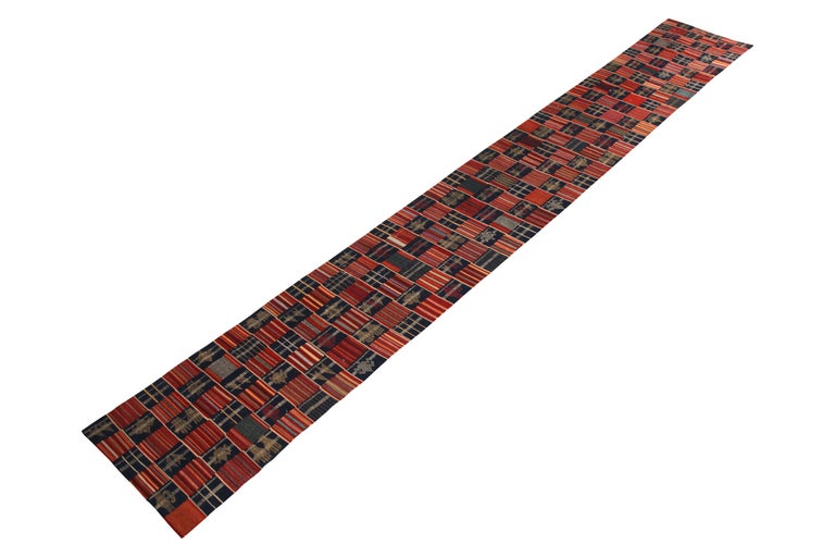 Rug and Kilim's Contemporary Red and Blue Runner Rug For Sale at 1stDibs contemporary rug runner