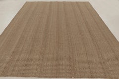 Rug & Kilim’s Contemporary Rez Kilim Flatweave Rug with Brown Striped Design