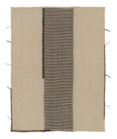 Rug & Kilim's Contemporary Rez Kilim Flatweave with Contemporary Stripe Design