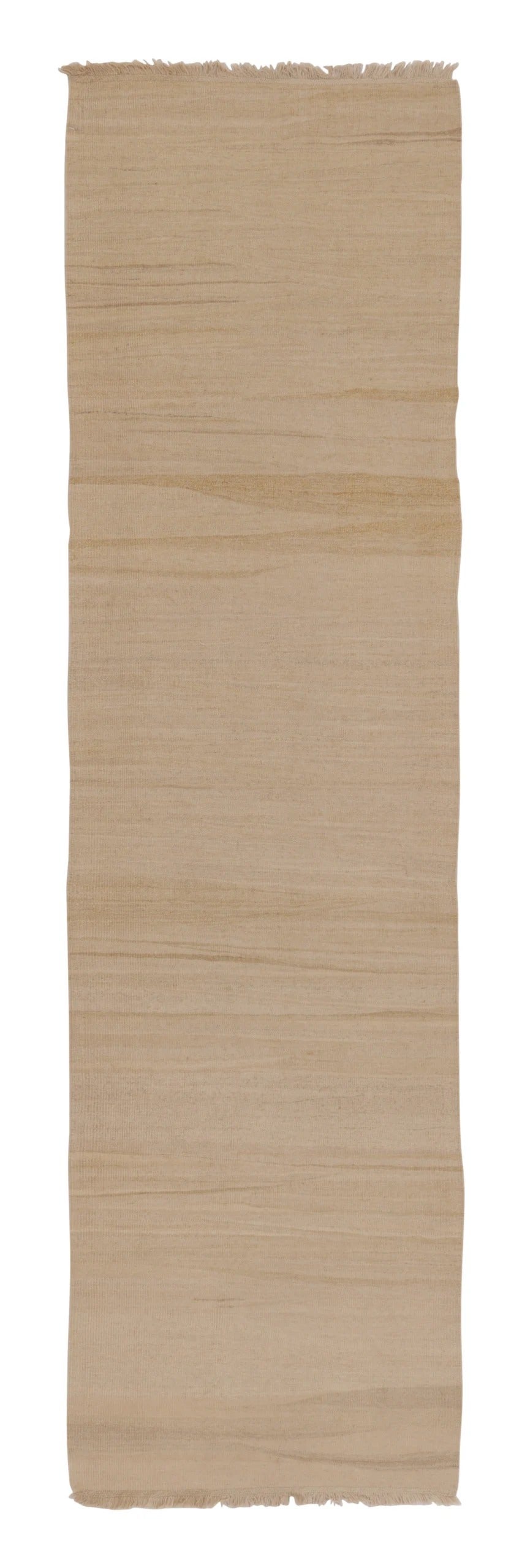 Rug & Kilim's Contemporary Rez Kilim Runner with Brown Striae Design For Sale