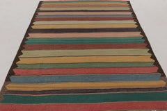 Kilim «Rez» contemporáneo de Rug & Kilim con diseño de rayas multicolores