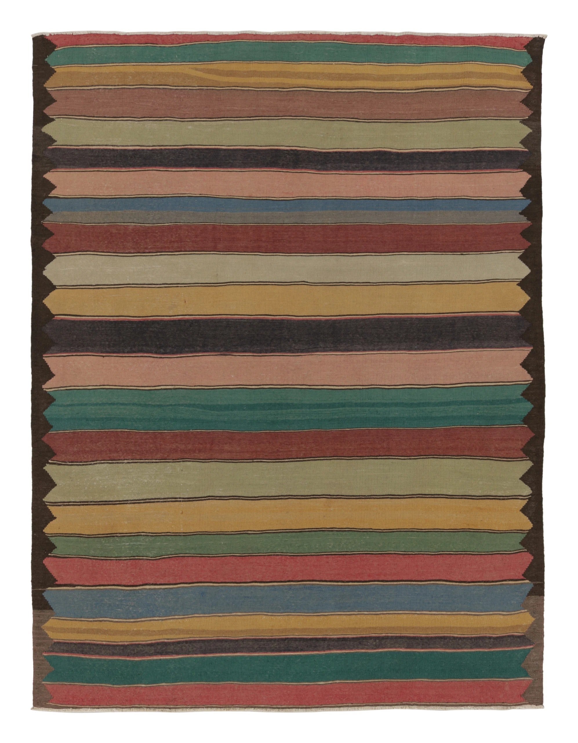 Il kilim "Rez" in stile contemporaneo di Rug & Kilim con motivo a strisce multicolori