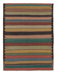 Kilim «Rez» contemporáneo de Rug & Kilim con diseño de rayas multicolores