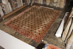 Rug & Kilim's Contemporary Rug Beige Green Samarkand Style Floral Pattern