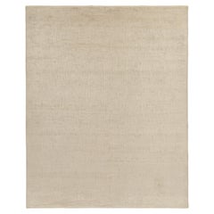 Tappeto contemporaneo Rug & Kilim in beige e bianco sporco, reversibile