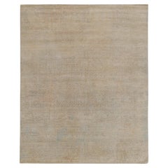 Tappeto contemporaneo Rug & Kilim con motivo geometrico beige-marrone e blu