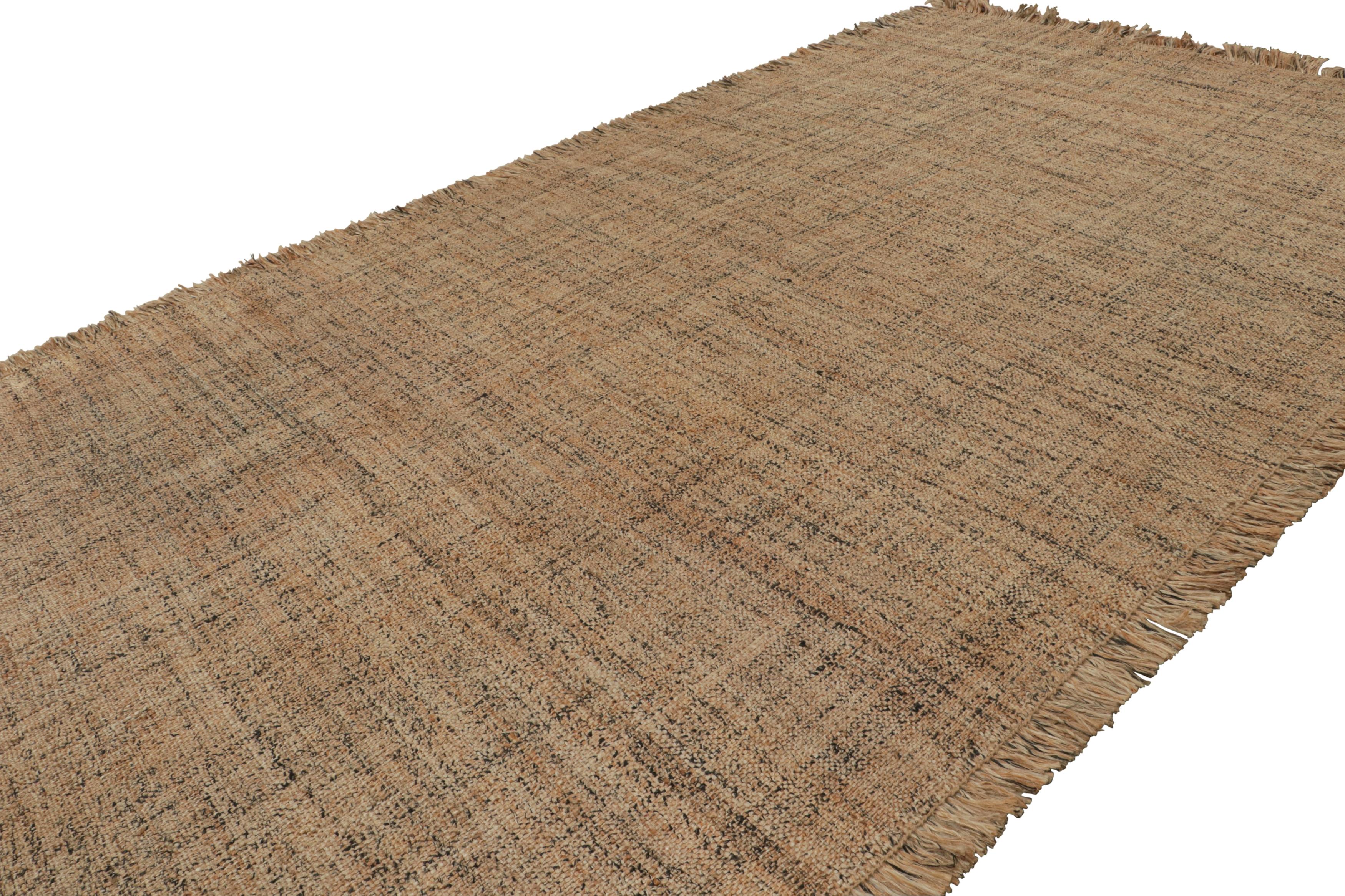 Hand-knotted in hemp, this 9x22 contemporary rug from a new all-natural, sustainable line features an exquisite beige-brown striae, making it an exciting addition to the Rug & Kilim Modern Collection. 

On the Design: 

Admirers of the craft may