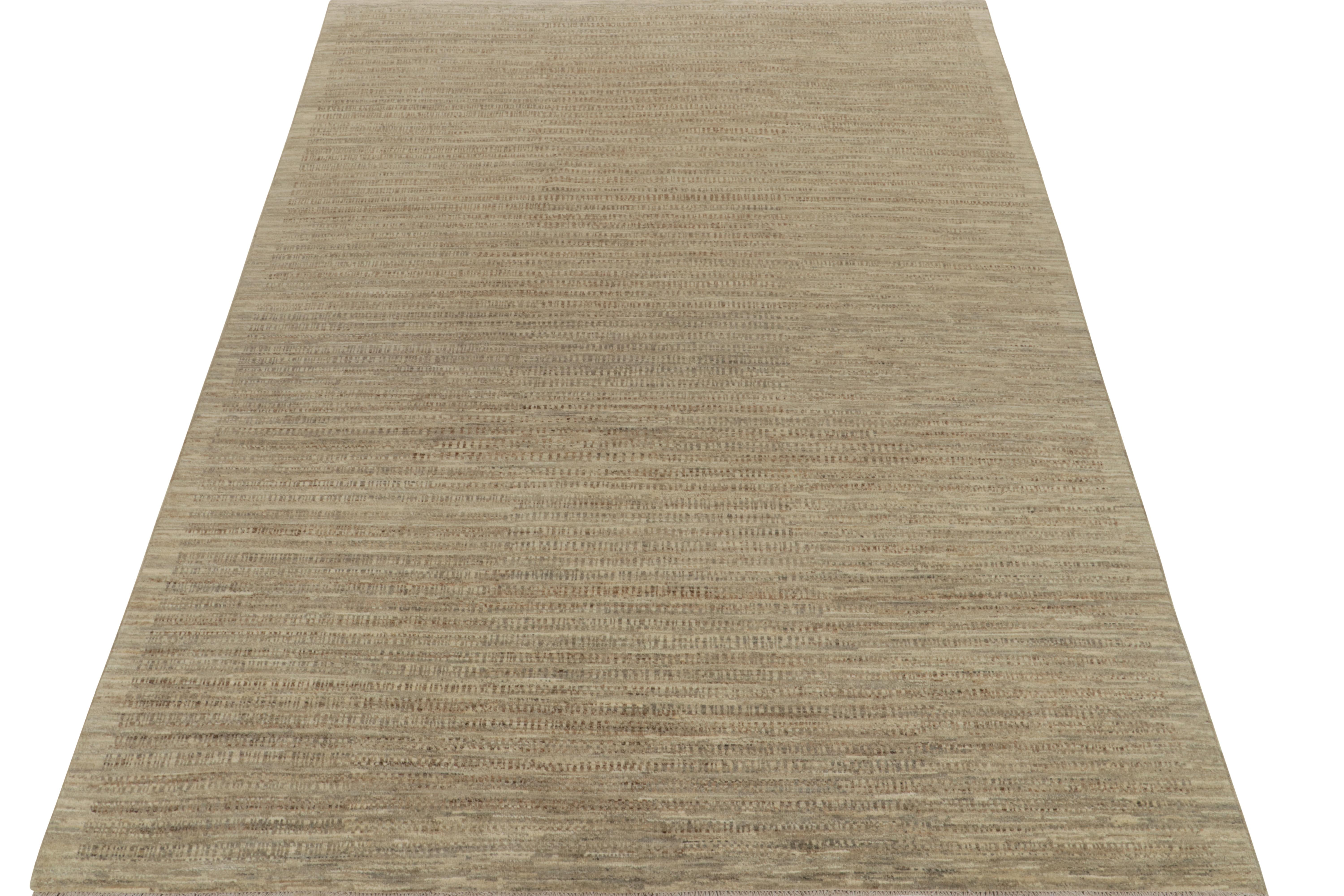 Moderno Rug & Kilim - Tappeto contemporaneo con striature beige-marroni in vendita