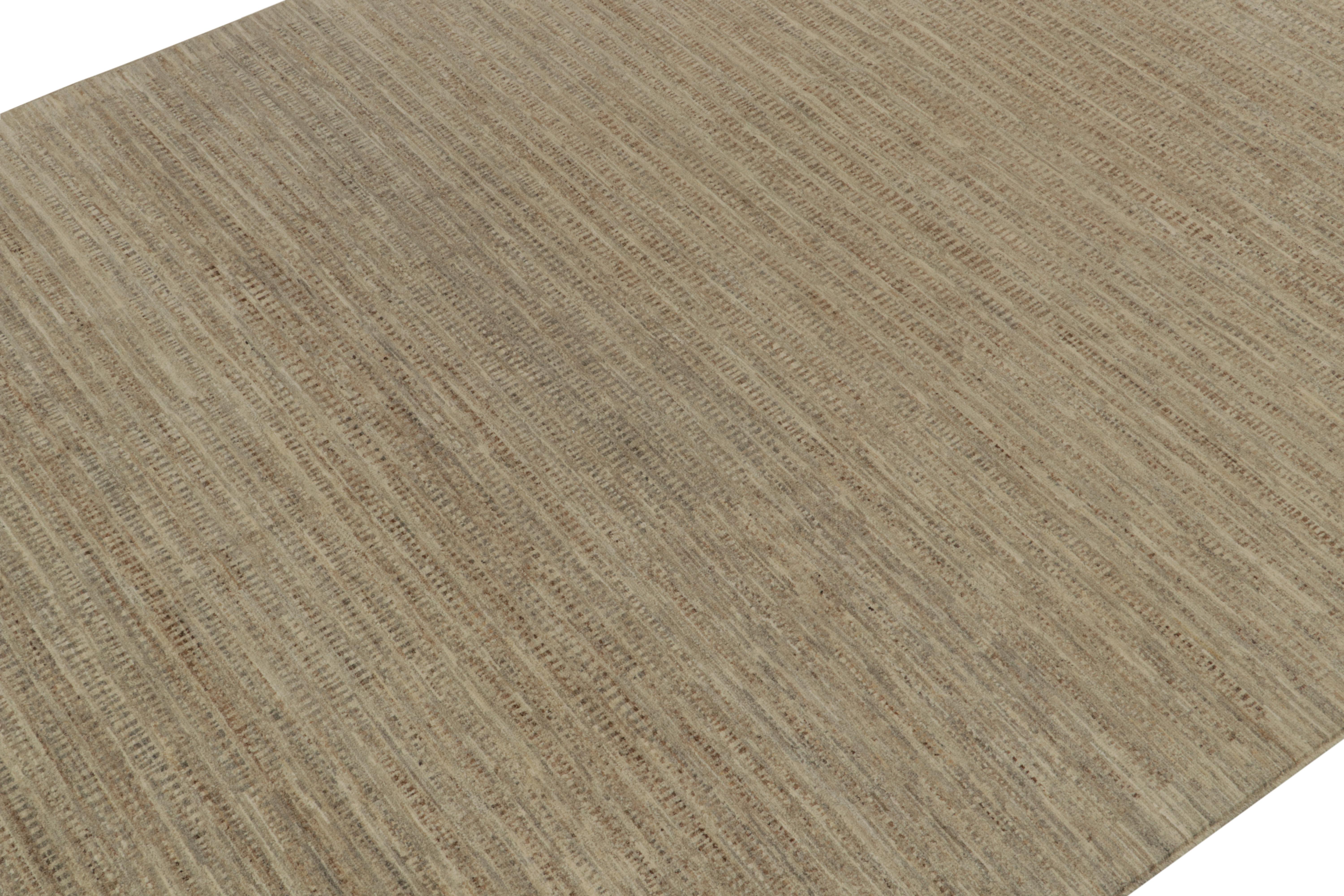 Afghano Rug & Kilim - Tappeto contemporaneo con striature beige-marroni in vendita