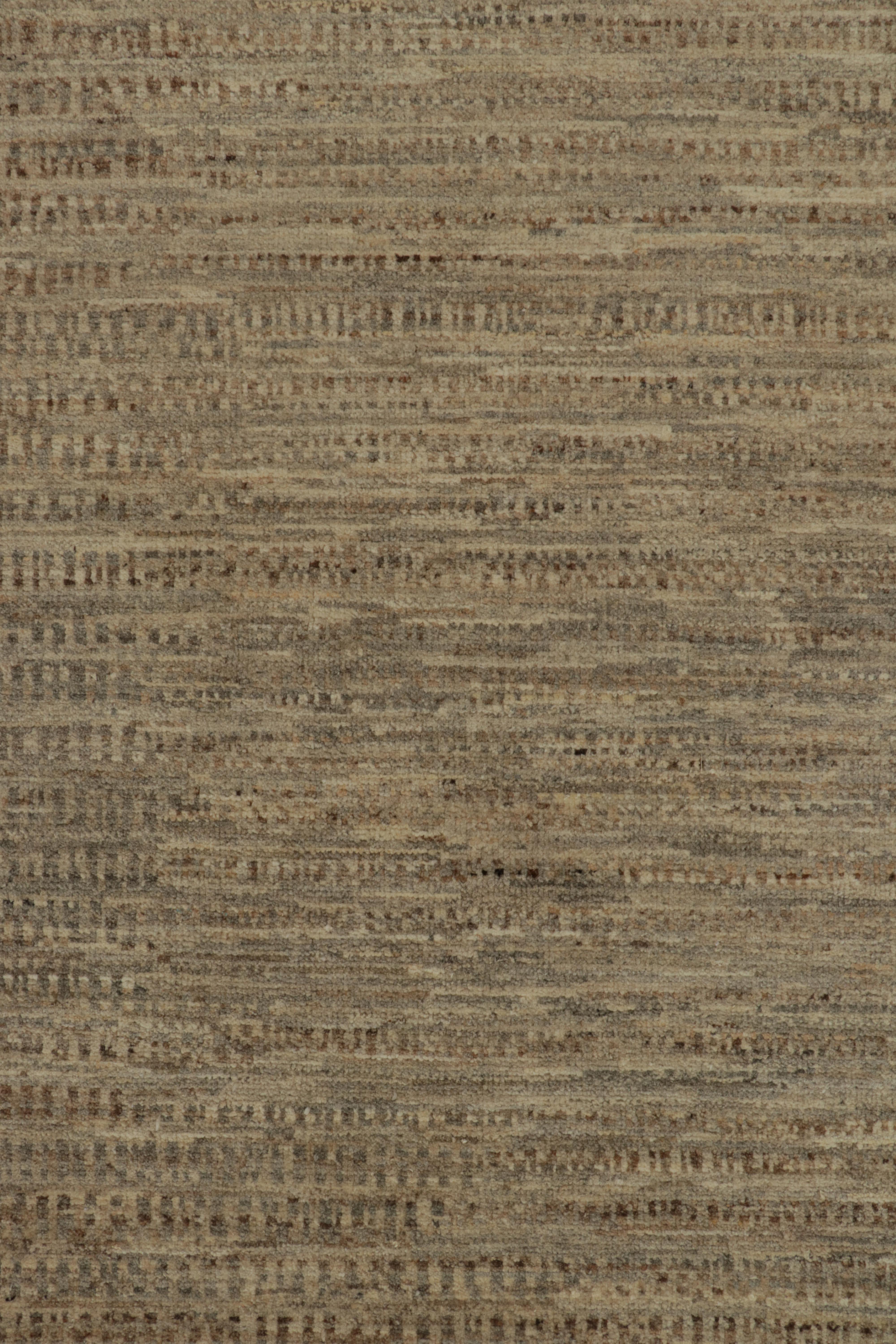 Rug & Kilim - Tappeto contemporaneo con striature beige-marroni In condizioni Nuovo in vendita a Long Island City, NY