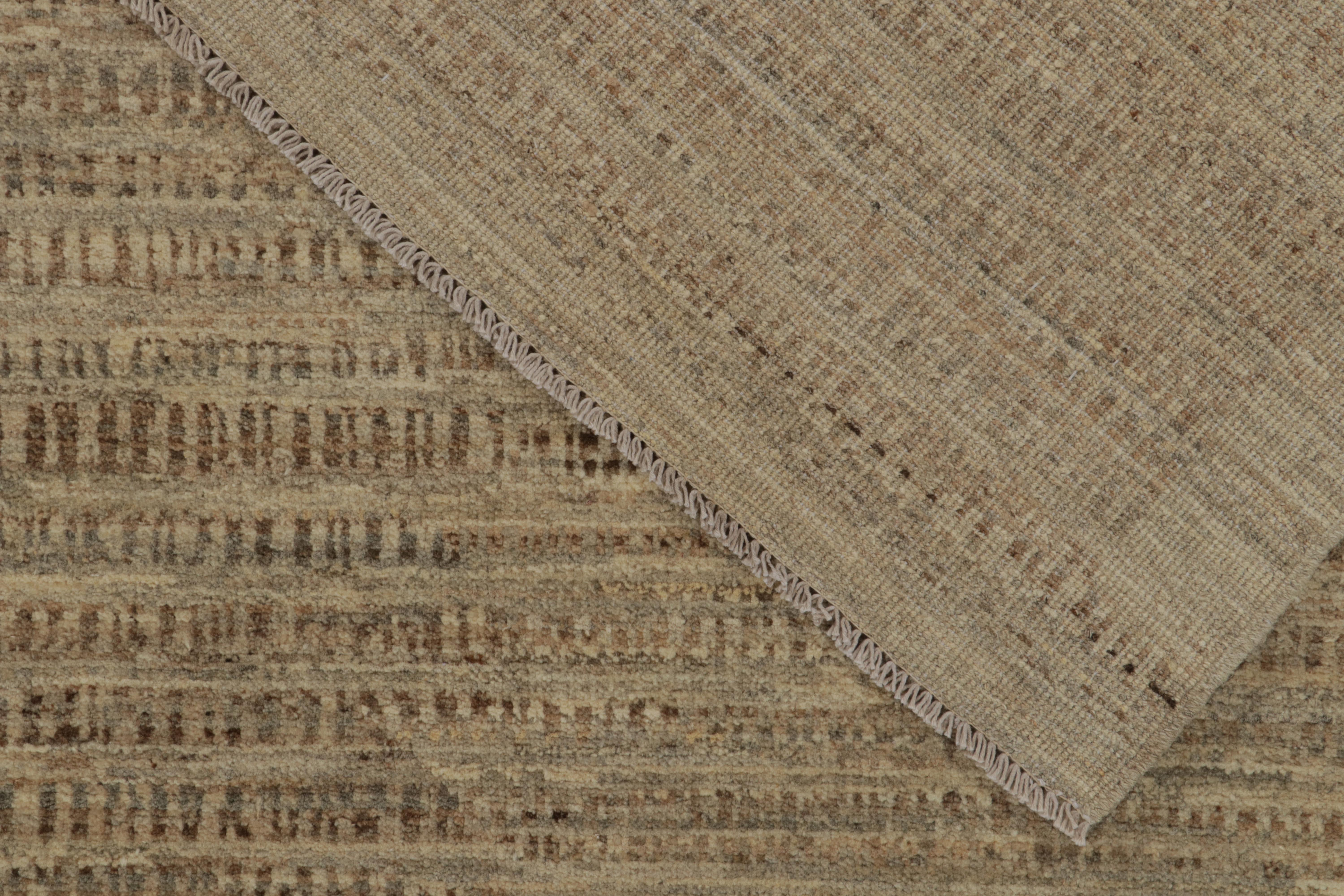 XXI secolo e contemporaneo Rug & Kilim - Tappeto contemporaneo con striature beige-marroni in vendita