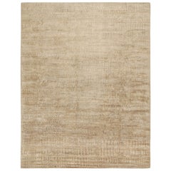Rug & Kilim’s Contemporary Rug in Beige-Brown Tone-on-Tone Striae