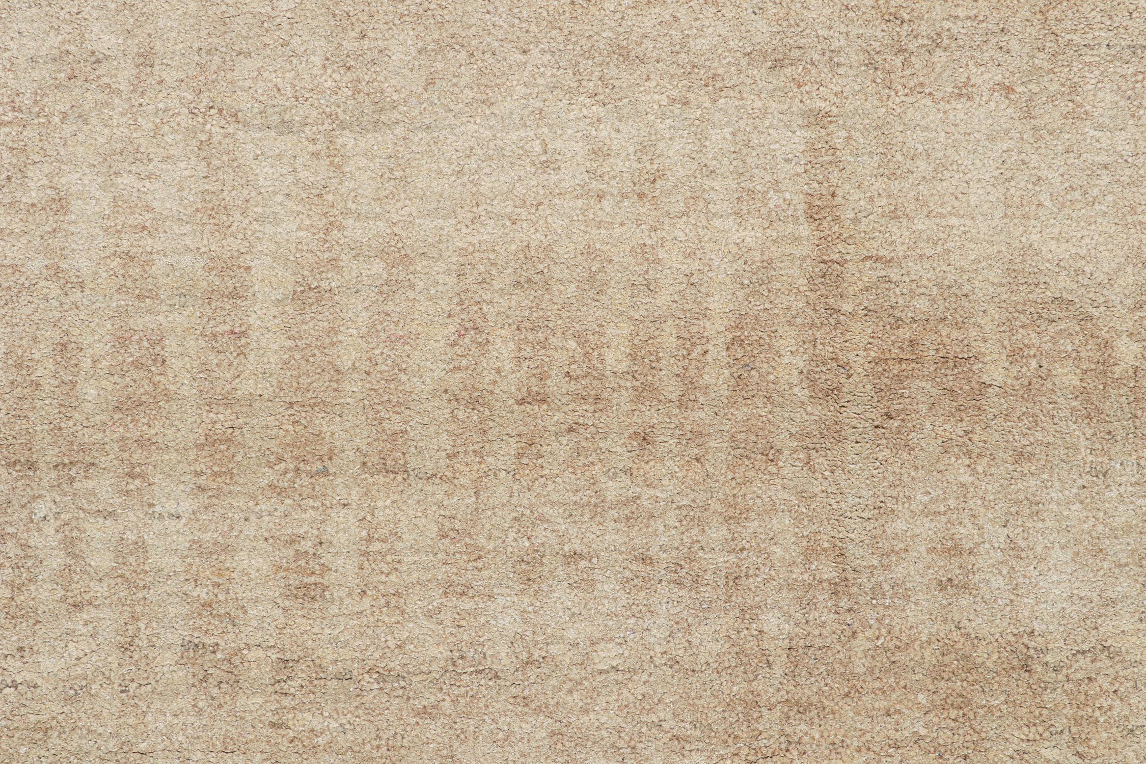 Rug & Kilim’s Contemporary Rug in Beige-Brown Tone-on-tone Striae In New Condition For Sale In Long Island City, NY
