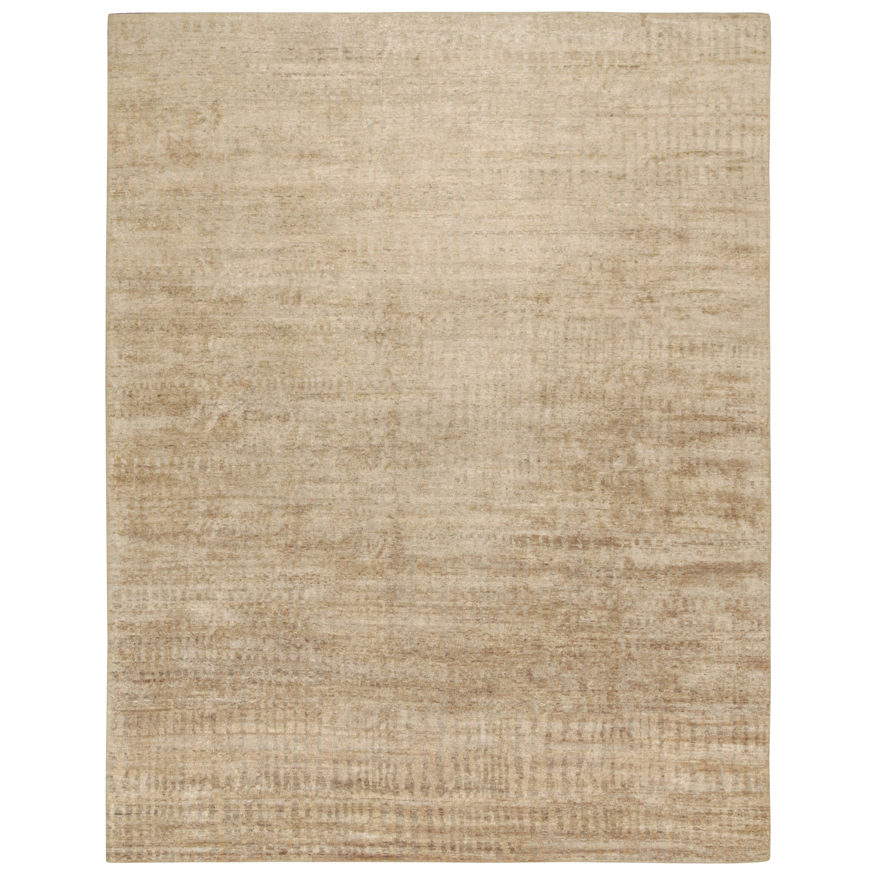 Rug & Kilim’s Contemporary Rug in Beige-Brown Tone-on-Tone Striae