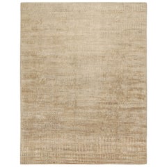Rug & Kilim’s Contemporary Rug in Beige-Brown Tone-on-Tone Striae