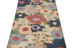 Rug & Kilim’s Contemporary Rug in Beige-Brown with Polychromatic Floral Pattern