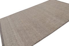 Rug & Kilim’s Contemporary Rug in Beige, Gray and Blue Geometric Patterns