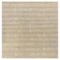 Rug & Kilim's Contemporary Rug in Beige & Grey Muted Stripes