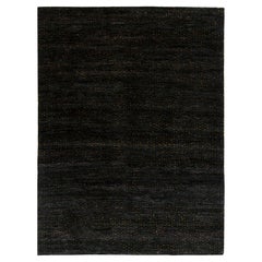 Rug & Kilim’s Contemporary Rug in Black with Gold Dots Pattern