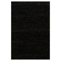 Rug & Kilim’s Contemporary Rug in Black with Gold Dots Pattern