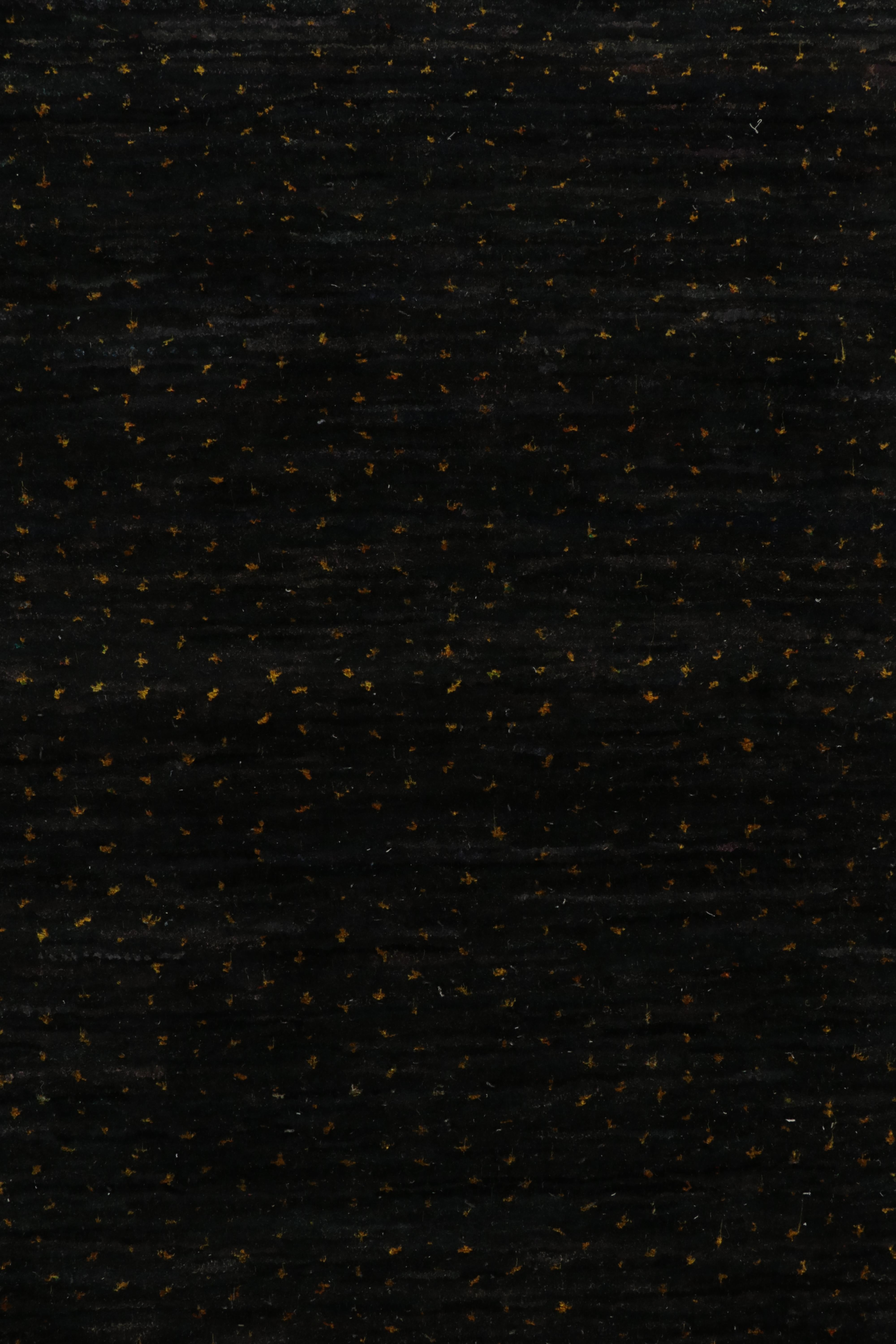 Rug & Kilim’s Contemporary Rug in Black with Gold Dots Pattern For Sale