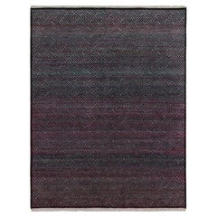 Rug & Kilim's Contemporary Teppich in Blau und Lila Geometrische Muster