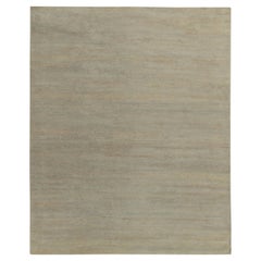 Tappeto contemporaneo Rug & Kilim in blu, striature beige-marroni
